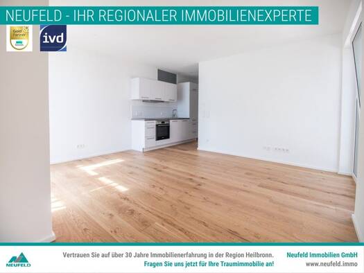 Wohnung zur Miete 895 € 2 Zimmer 47,2 m² EG Wartbergstraße 8/2 Heilbronn 74072