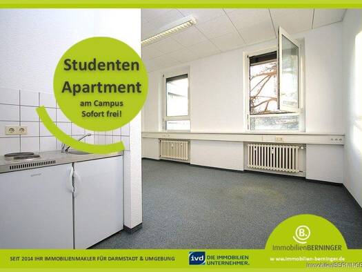 Wohnung zur Miete 540 € 1 Zimmer 27 m² EG Havelstr. 7 Darmstadt 64295