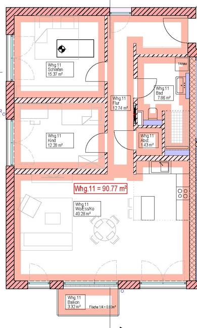 Wohnung zum Kauf provisionsfrei 491.000 € 3 Zimmer 90 m² Souterrain, 3. Geschoss frei ab sofort Memminger Straße 67 Vöhringen Vöhringen 89269