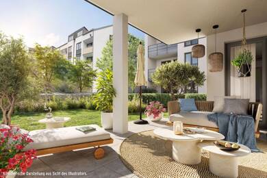 Terrassenwohnung zum Kauf provisionsfrei 688.900 € 2 Zimmer 59,6 m² EG frei ab sofort Nestroystraße 13 Sendling-Westpark München 81373