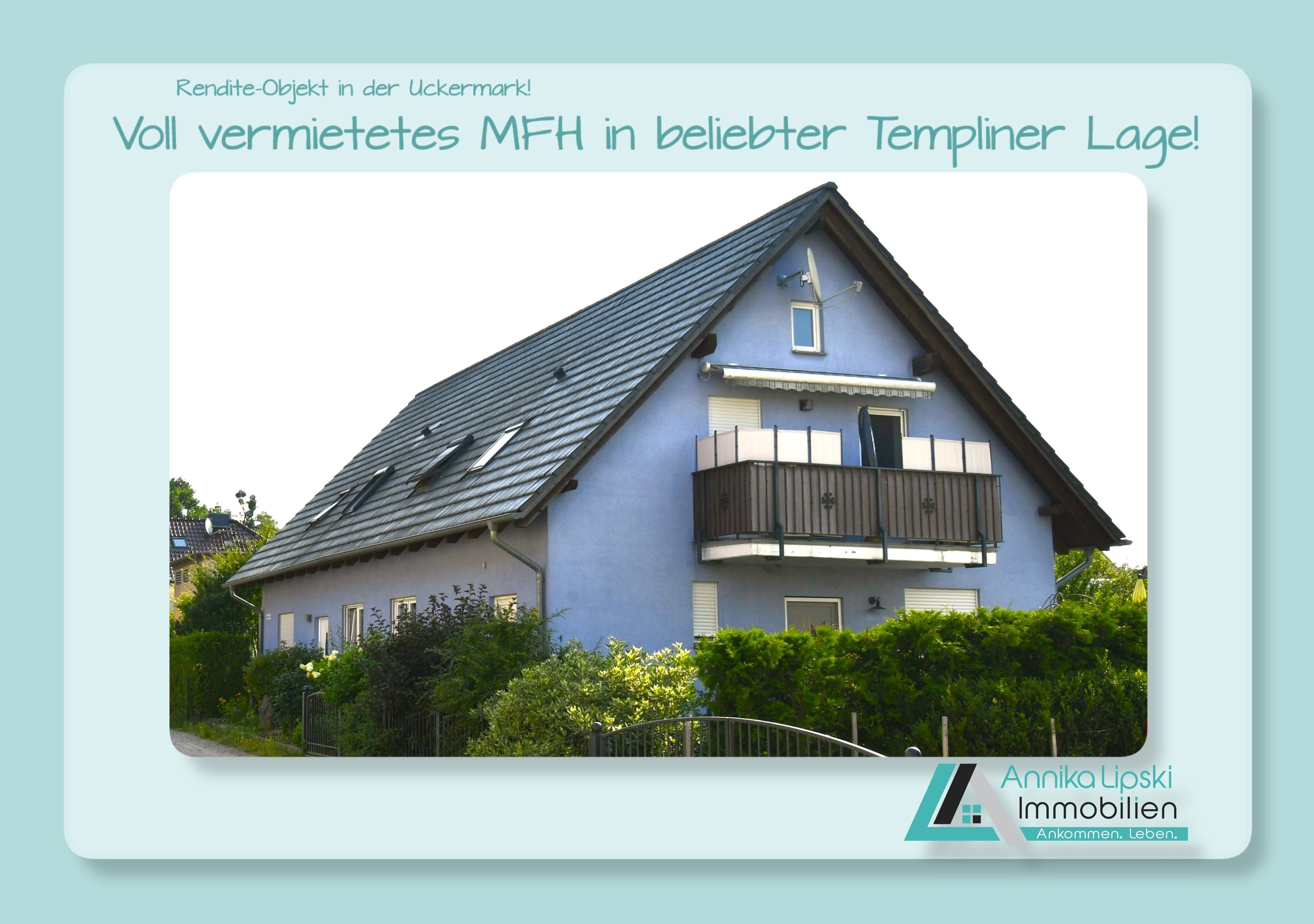 Mehrfamilienhaus zum Kauf 480.000 € 9 Zimmer 264,4 m²<br/>Wohnfläche 794 m²<br/>Grundstück Templin Templin 17268