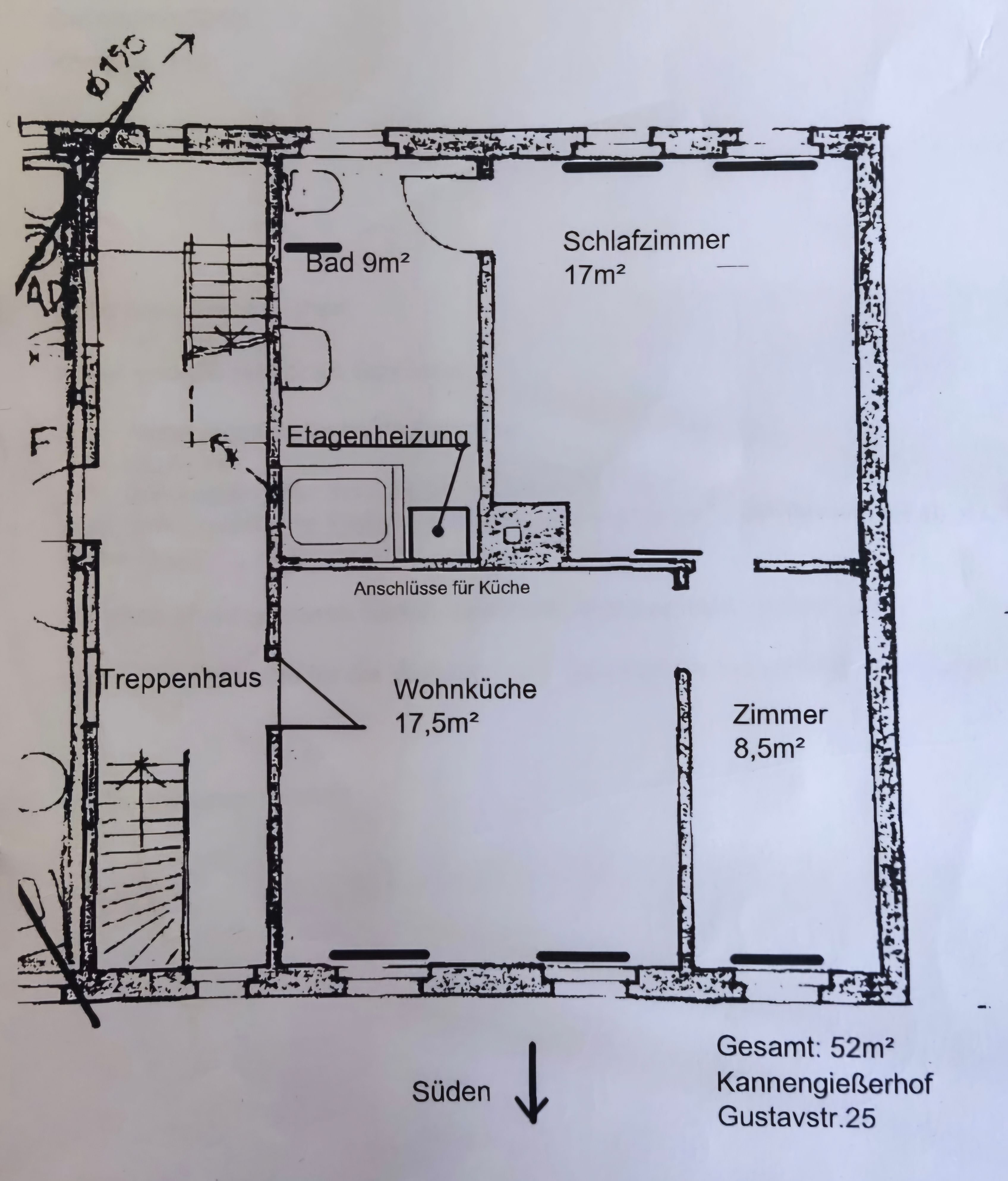 Wohnung zur Miete 600 € 2,5 Zimmer 52 m²<br/>Wohnfläche 1.<br/>Geschoss ab sofort<br/>Verfügbarkeit Gustavstraße Altstadt / Innenstadt 11 Fürth 90762