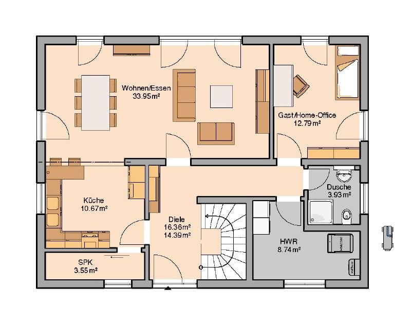 Einfamilienhaus zum Kauf provisionsfrei 556.900 € 5 Zimmer 153 m²<br/>Wohnfläche 1.150 m²<br/>Grundstück Grüna 951 Chemnitz 09224