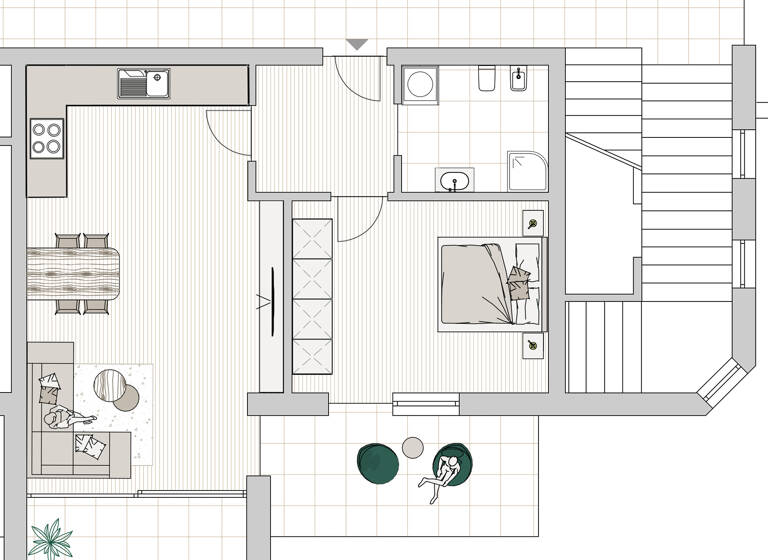 Wohnung zum Kauf 365.000 € 2 Zimmer 50,2 m² 1. Geschoss frei ab sofort Rienzstraße 31 Niederdorf 39039
