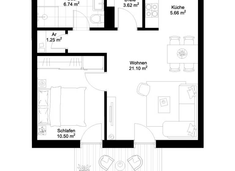 Wohnung zum Kauf 248.000 € 2 Zimmer 52 m²<br/>Wohnfläche Dachgeschoss, 2.<br/>Geschoss Raubling Raubling 83064