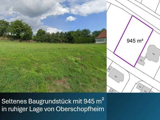 Grundstück zum Kauf provisionsfrei 339.999 € 946 m² Grundstück Oberschopfheim Friesenheim 77948