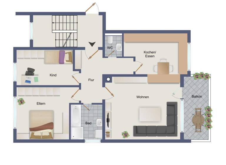Wohnung zum Kauf 249.000 € 3 Zimmer 79 m² 1. Geschoss Pfuhl Neu-Ulm 89233