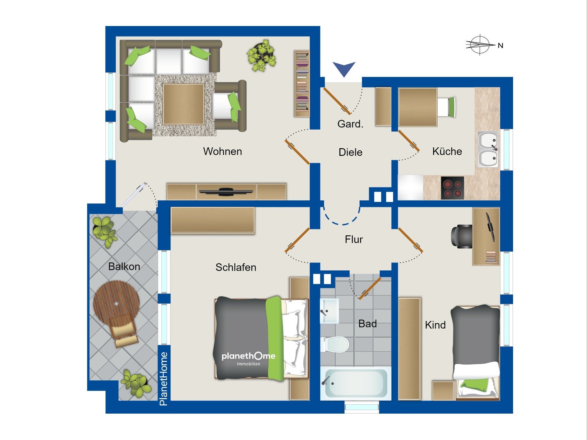 Wohnung zum Kauf 159.000 € 3 Zimmer 66 m²<br/>Wohnfläche Kalkhügel 152 Osnabrück 49080