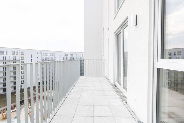 Wohnung zur Miete - Erstbezug 1.630 € 3 Zimmer 91,3 m² 6. Geschoss frei ab sofort Meta-Gadesmann-Straße 19 Gallus Frankfurt-Gallus 60326