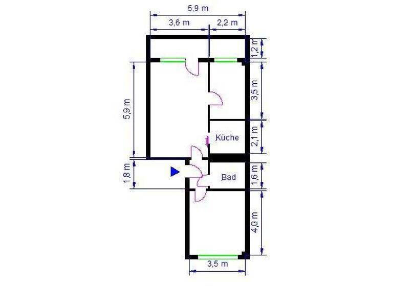 Wohnung zur Miete 352 € 3 Zimmer 55,9 m² 3. Geschoss Johannes-Göderitz-Str. 94 Neu Olvenstedt Magdeburg 39130