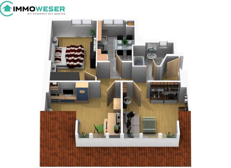 Wohnung zum Kauf 175.000 € 3 Zimmer 58,9 m² 4. Geschoss Hohentor Bremen 28199