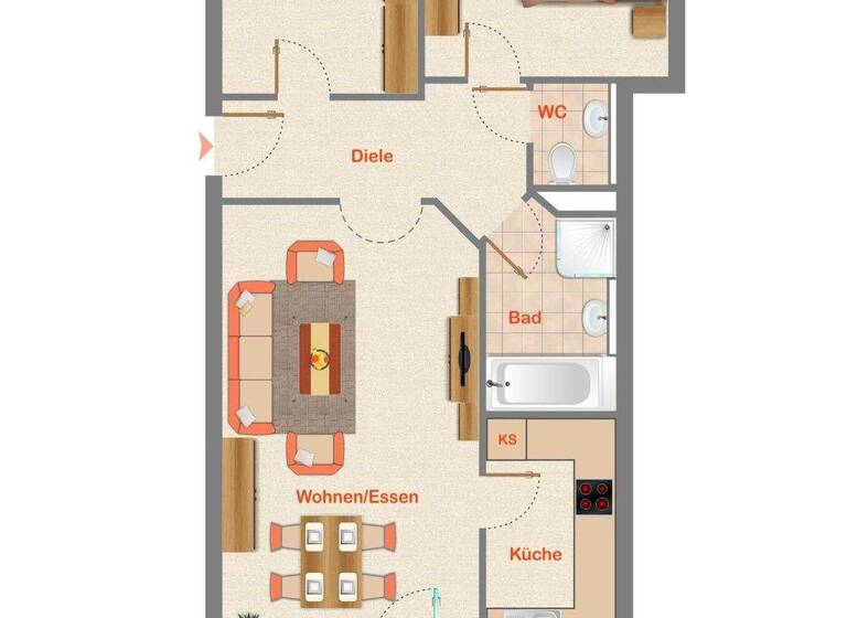 Wohnung zum Kauf 275.000 € 3 Zimmer 67,5 m² Großsachsenheim Sachsenheim 74343