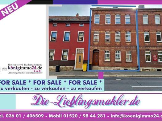 Mehrfamilienhaus zum Kauf als Kapitalanlage geeignet 125.000 € 8 Zimmer 209,3 m² 1.115 m² Grundstück Mühlhausen Mühlhausen/Thüringen 99974