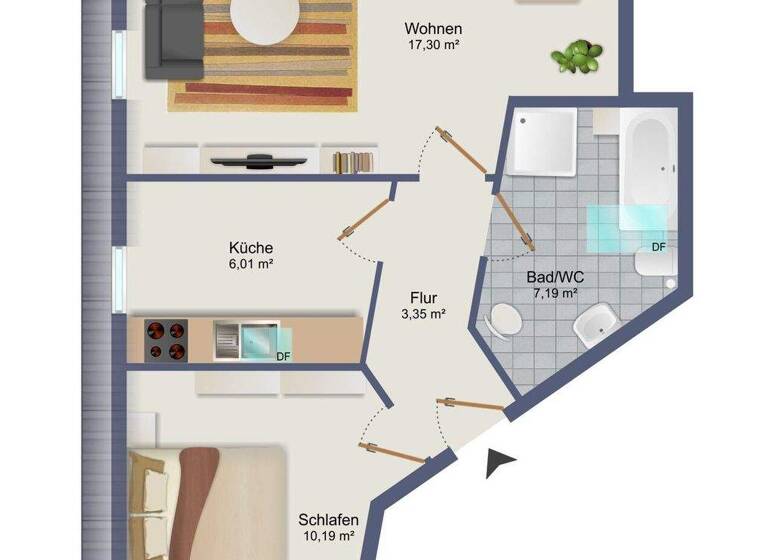 Wohnung zum Kauf 119.000 € 2 Zimmer 44 m² Briesnitz Dresden 01157