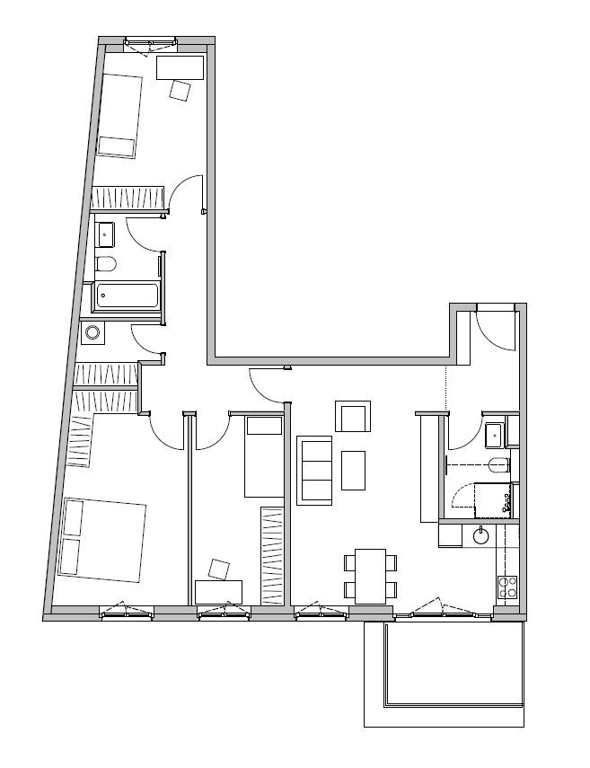 Wohnung zur Miete 1.500 € 4 Zimmer 98 m²<br/>Wohnfläche 3.<br/>Geschoss Johannisplatz 12b Zentrum - Südost Leipzig 04103