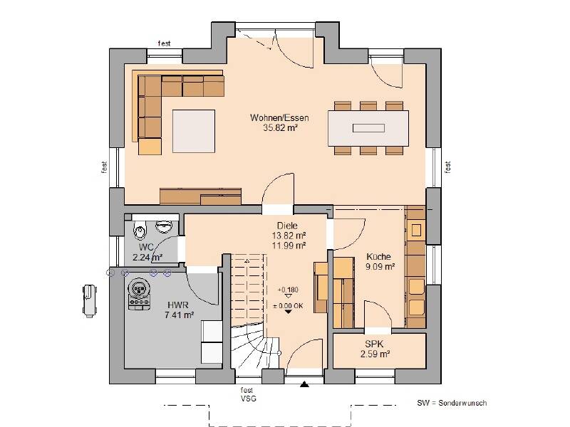 Einfamilienhaus zum Kauf provisionsfrei 570.946 € 4 Zimmer 125 m²<br/>Wohnfläche 1.700 m²<br/>Grundstück Peuschen Peuschen 07389