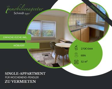 Studio zur Miete 270 € 1 Zimmer 32 m² 1. Geschoss Kirn 55606
