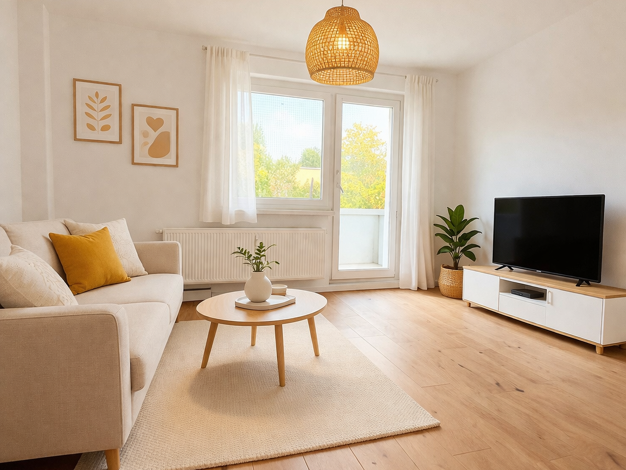 Wohnung zur Miete 265 € 2 Zimmer 54,4 m² 3. Geschoss frei ab sofort Lusan Gera 07549