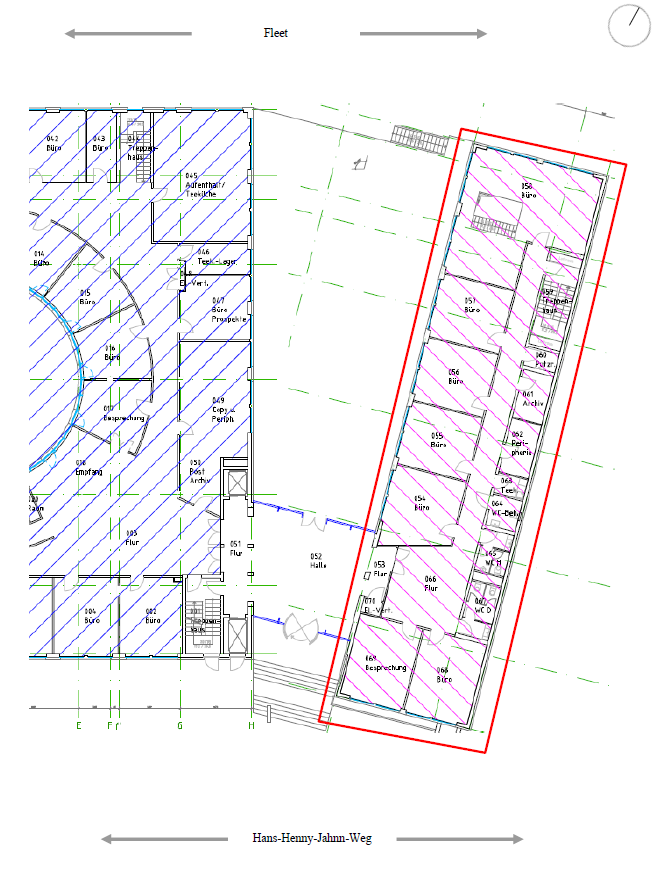 Bürofläche zur Miete 22,50 € 1.602 m²<br/>Bürofläche ab 344 m²<br/>Teilbarkeit Uhlenhorst Hamburg 22085