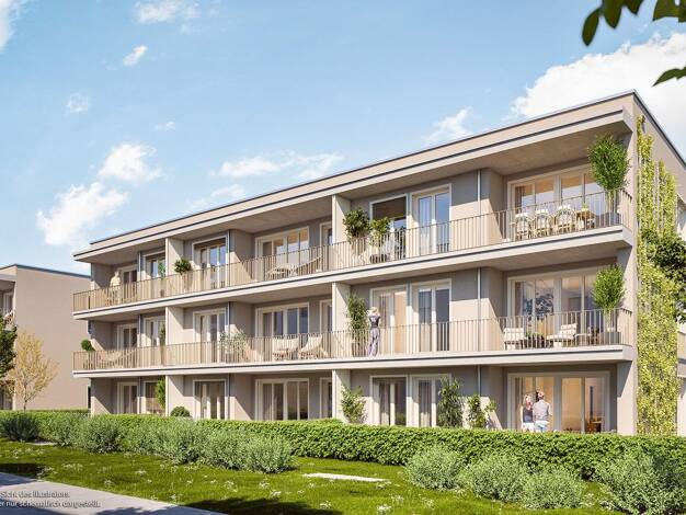 Wohnung zum Kauf - Neubau provisionsfrei 629.000 € 2 Zimmer 65,1 m² Schmetterlingsstraße 1 Heimstetten Kirchheim bei München 85551