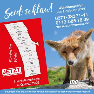 Grundstück zum Kauf provisionsfrei 133.200 € 720 m² Grundstück Baugenehmigung vorhanden Kleinolbersdorf-Altenhain 261 Chemnitz 09128