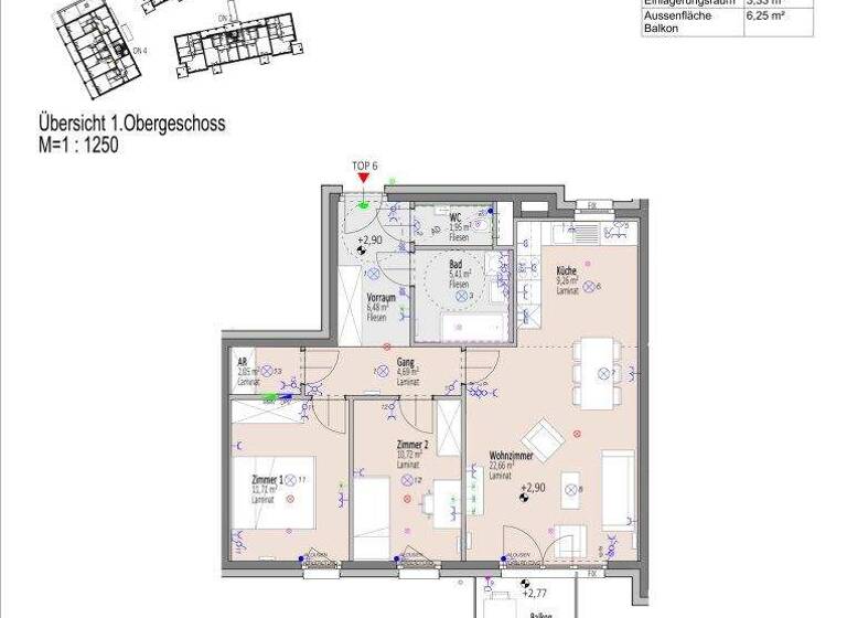 Wohnung zum Kauf - Erstbezug 267.027 € 3 Zimmer 74,9 m² 1. Geschoss frei ab 01.09.2026 Josefine Kuttner-Gasse Wiener Neustadt 2700