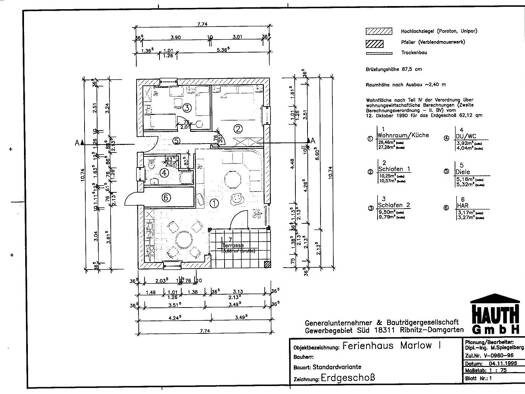 Einfamilienhaus zur Miete 750 € 3 Zimmer 62 m² 756 m² Grundstück frei ab 01.12.2026 Gallbrook 15 Marlow Marlow 18337