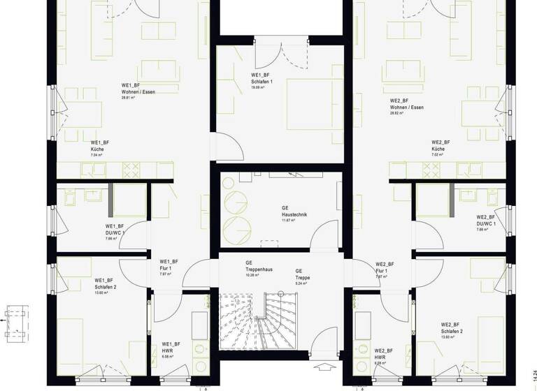 Mehrfamilienhaus zum Kauf - Erstbezug provisionsfrei als Kapitalanlage geeignet 1.498.000 € 325 m² 598 m² Grundstück Nordenstadt Wiesbaden 65205