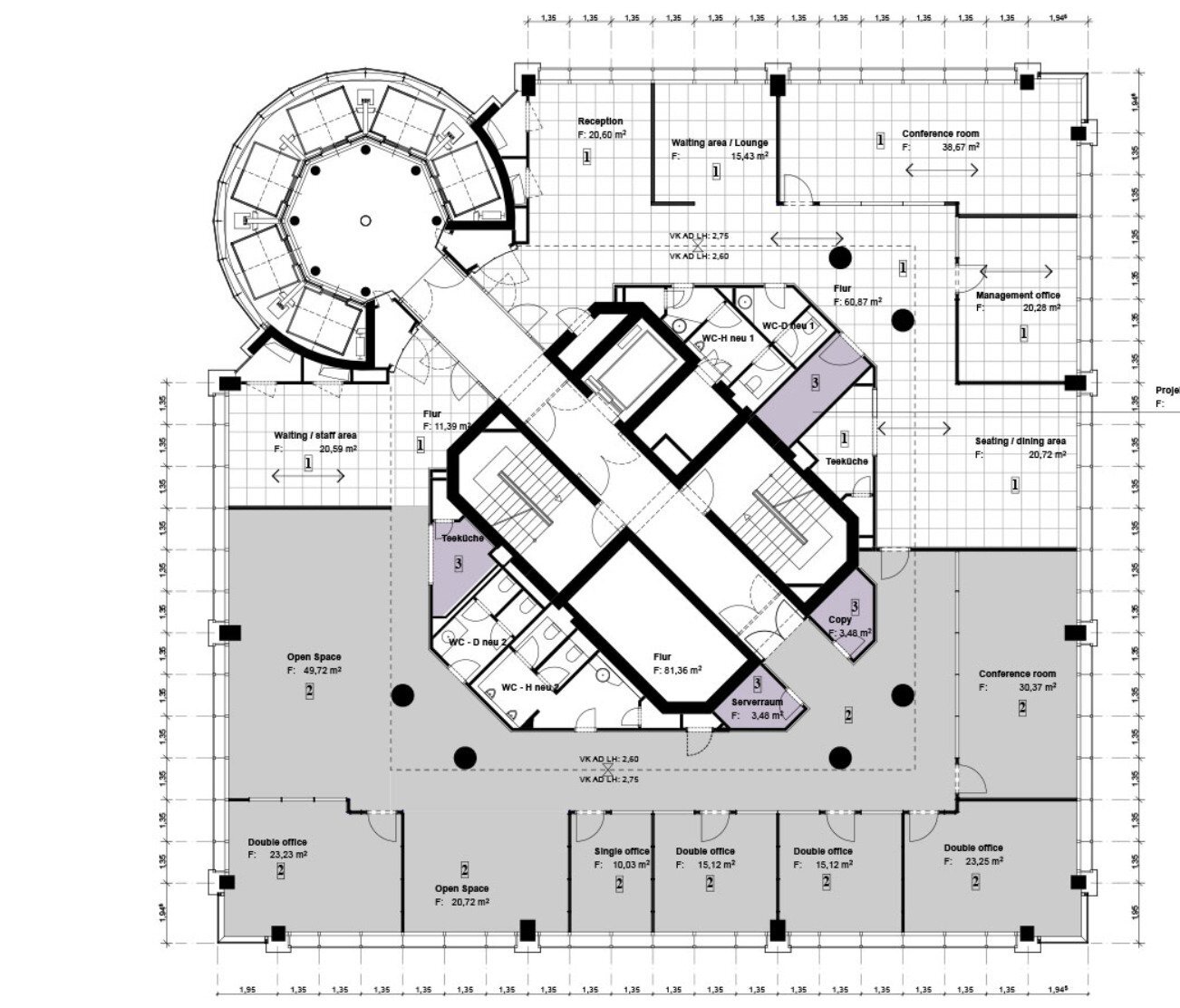 Bürofläche zur Miete provisionsfrei 38 € 410 m²<br/>Bürofläche Innenstadt Frankfurt am Main 60311