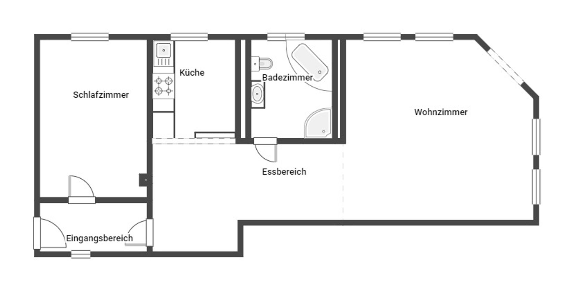 Wohnung zum Kauf 69.000 € 2 Zimmer 81,4 m²<br/>Wohnfläche 1.<br/>Geschoss Roßlau 222 Dessau-Roßlau 06862