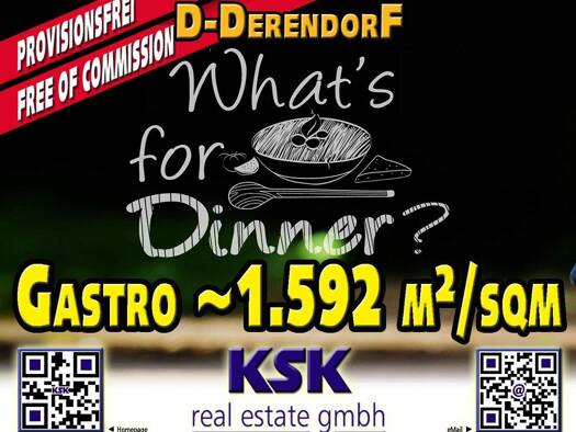 Restaurant zur Miete provisionsfrei 23.880 € 1.592 m² Gastrofläche Derendorf Stadtbezirk 1 40476