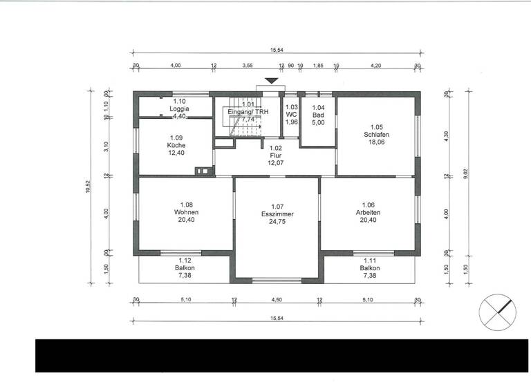 Wohnung zur Miete 1.500 € 4 Zimmer 126 m² Geschoss EG/2 frei ab sofort Nordstadt Pforzheim 75177