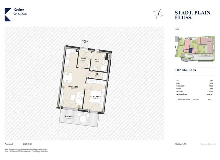 Wohnung zum Kauf - Erstbezug 390.000 € 2 Zimmer 46,8 m² Salzburg 5020