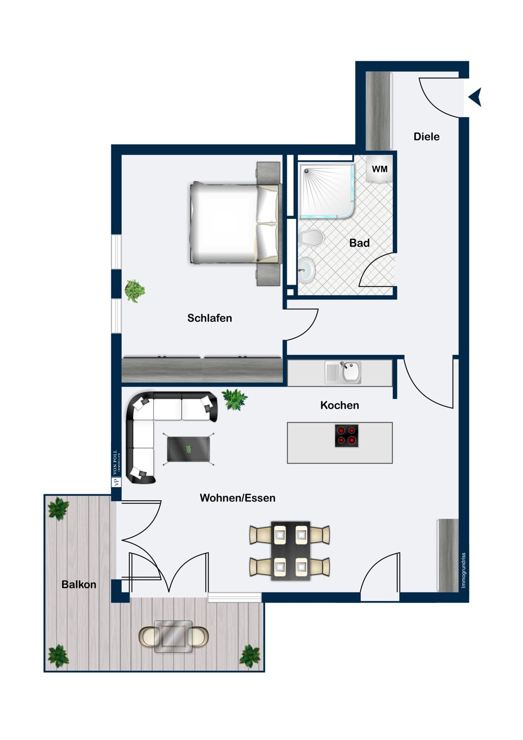 Wohnung zur Miete 2.599 € 2 Zimmer 83,8 m²<br/>Wohnfläche Schlachtensee Berlin / Nikolassee 14129