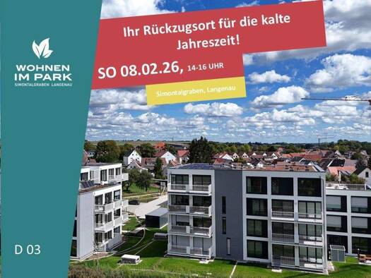 Wohnung zum Kauf - Neubau provisionsfrei 318.900 € 2 Zimmer 61,3 m² EG Am Simontalgraben 23 Langenau 89129