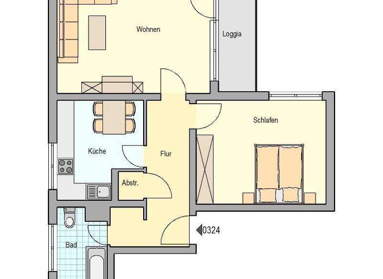 Wohnung zur Miete 465 € 2 Zimmer 65,9 m² 1. Geschoss Dorstener Straße 145 Holsterhausen Herne 44625