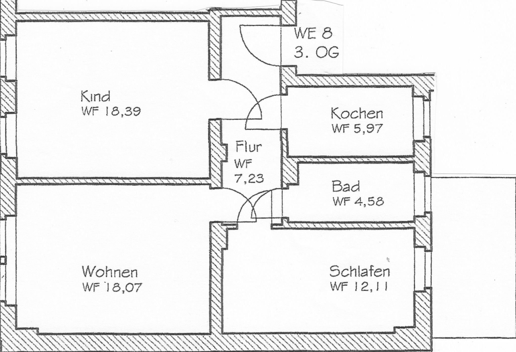 Wohnung zur Miete 517 € 3 Zimmer 66,4 m²<br/>Wohnfläche 3.<br/>Geschoss ab sofort<br/>Verfügbarkeit Fährmannstr. 14 Meißen Meißen 01662