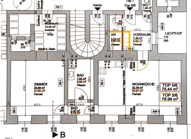 Wohnung zum Kauf 499.000 € 2 Zimmer 75,4 m² EG Wien 1030