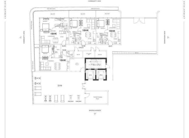 Studio zum Kauf 458.300 € 2 Zimmer 55 m² 1. Geschoss Dubai, Dubai Dubai Maritime 