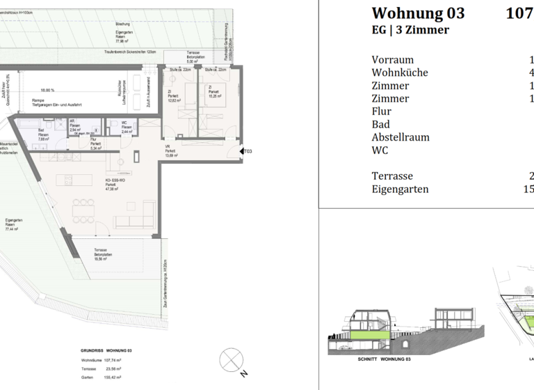 Wohnung zum Kauf 695.000 € 3 Zimmer 107,7 m² Brunn am Gebirge 2345