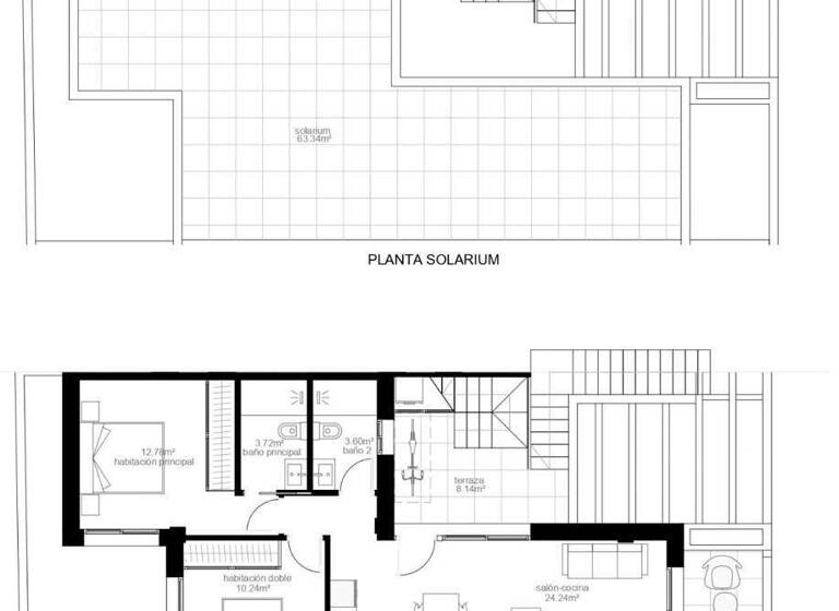 Penthouse zum Kauf - Erstbezug provisionsfrei 264.900 € 3 Zimmer 71 m² 1. Geschoss Zentrum PILAR DE LA HORADADA 03190
