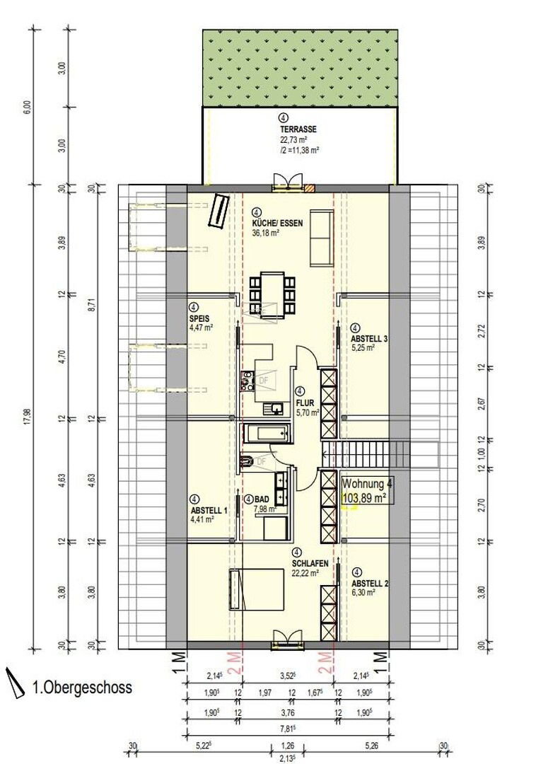 Wohnung zur Miete 990 € 2 Zimmer 104 m²<br/>Wohnfläche 1.<br/>Geschoss Gangkofen Gangkofen 84140