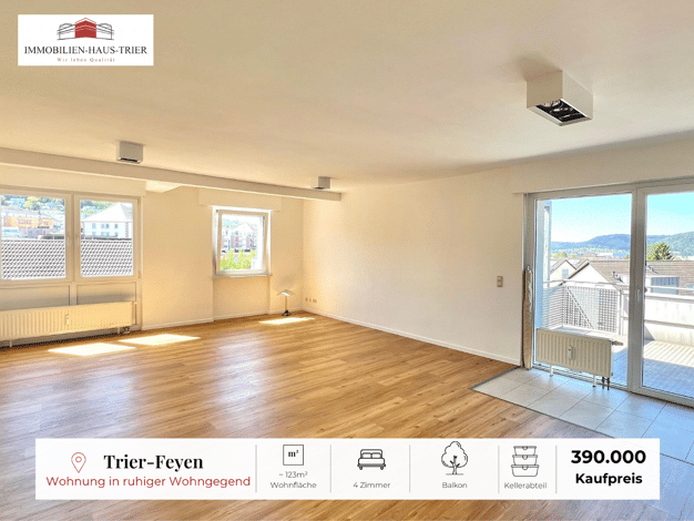 Wohnung zum Kauf 390.000 € 4 Zimmer 122 m² 3. Geschoss frei ab sofort Weismark-Feyen Trier 54294