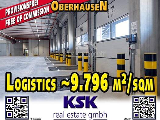 Logistikzentrum zur Miete provisionsfrei 9.796 m² Lagerfläche teilbar von 9.796 m² bis 39.866 m² Sterkrade-Nord Oberhausen 46147