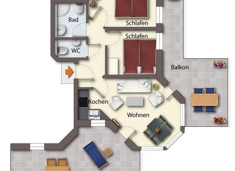Wohnung zum Kauf 3 Zimmer 67 m²<br/>Wohnfläche 2.<br/>Geschoss Strandpromenade 14 Seebad Bansin Seebad Bansin 17429