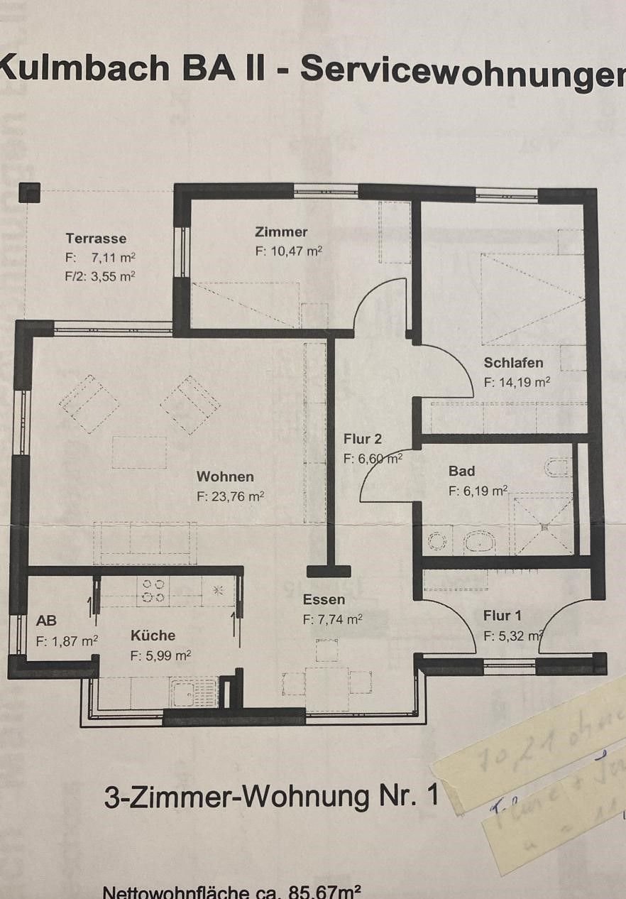 Terrassenwohnung zur Miete 850 € 3 Zimmer 85 m²<br/>Wohnfläche EG<br/>Geschoss ab sofort<br/>Verfügbarkeit Pörbitscher Weg 7 Kulmbach Kulmbach 95326