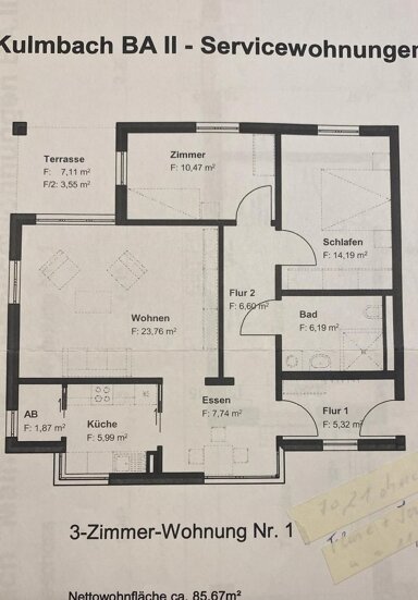 Terrassenwohnung zur Miete 790 € 3 Zimmer 85 m² EG frei ab sofort Pörbitscher Weg 7 Kulmbach Kulmbach 95326