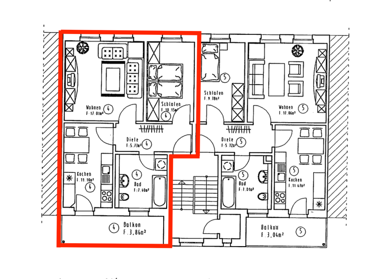 Wohnung zur Miete 400 € 2 Zimmer 55,3 m² Altenburg 04600