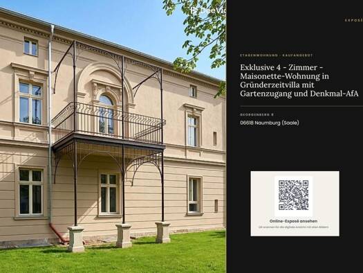 Maisonette zum Kauf provisionsfrei 4 Zimmer 130 m² 1. Geschoss Naumburg Naumburg (Saale) 06618