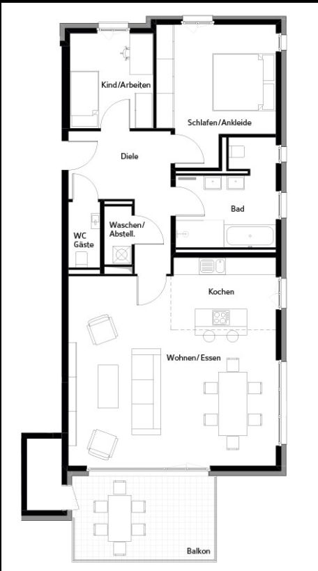 Wohnung zur Miete 800 € 3 Zimmer 112 m²<br/>Wohnfläche ab sofort<br/>Verfügbarkeit Paracelusukarree Statistischer Bezirk 31 Hamm 59063